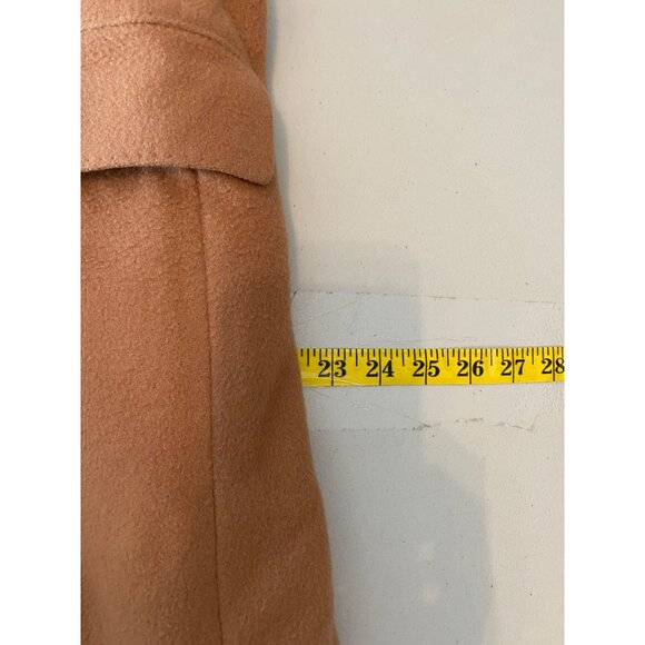 Egon Von Furstenberg Double-Breasted Overcoat Tan Wool Cashmere Size 42 R - Picture 13 of 15